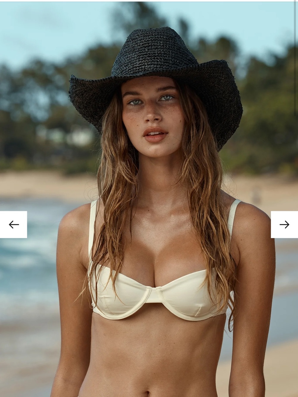 Monday Swimwear Black Straw Cowboy Hat - Exuma Hat NWT - Picture 3 of 4